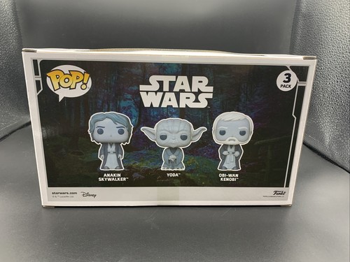 Pop Star Wars 3.75 Inch Action Figure Exclusive - Force Ghost Jedi 3-Pack - Picture 2 of 2