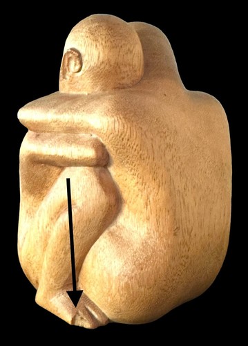 Escultura/estatuilla/estatua de colección años 70 con abrazo de madera tallada a mano - Imagen 15 de 15