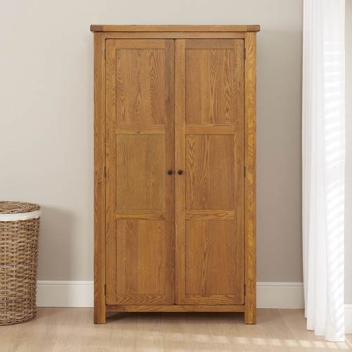 Rustic Oak Double Shaker Linen Storage Cupboard - RS75-LIN - Picture 3 of 13