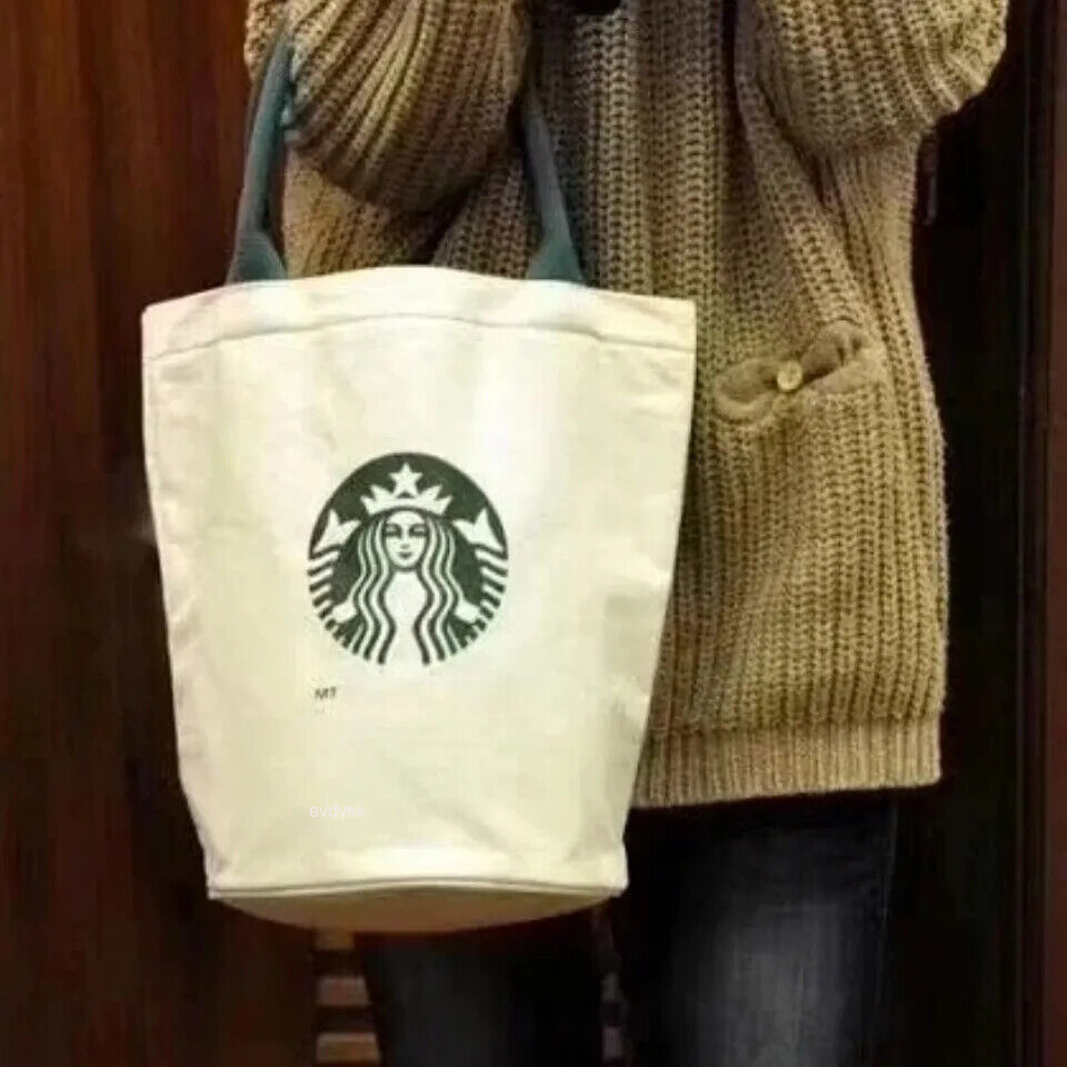 New Starbucks Version Canvas Bag Lunch box Bags Work Tote