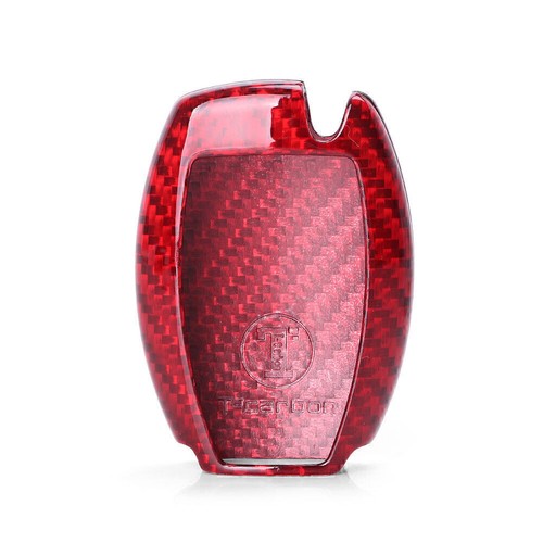 Remote Key Fob Shell Case Replacement Keyless For Mercedes Benz Carbon Fiber Red - Picture 6 of 8