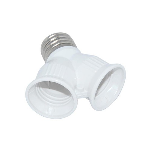Portalampadina adattatore E 27 sdoppiatore 2 ingressi E27 porta lampadina 2 in 1 - Imagen 1 de 2