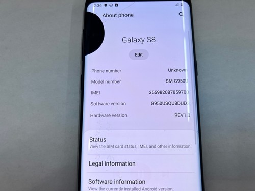 UNLOCKED / SPRINT AT&T T-MOBILE VERIZON SAMSUNG GALAXY S8 G950 SMART PHONE PARTS - Picture 40 of 108
