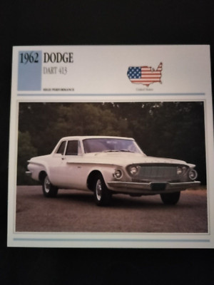 CLASSIC CARS Atlas Editions 1999 singles 1962 DODGE Dart 413 free