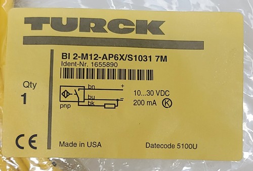 TURCK BI2-M12-AP6X/S1031 Sensore di prossimità 7 m supporto distanza rilevamento 2 mm - Foto 2 di 2