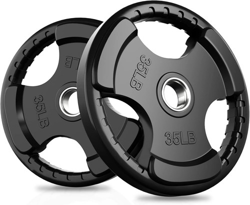 Olympic Rubber Bumper Weight Plate Set 2" Girp Plates 10/15/25/35/45/55lbs USA - Picture 21 of 23