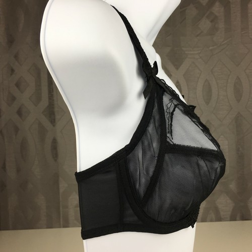 Alegro transparenter Bügel-BH mit Spitze sexy Dessous - schwarz 9006 - 30-40 neu mit Etikett - Bild 5 von 8