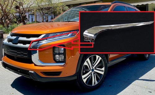 for 2020-25 Outlander Sport RVR front bumper upper chrome trim molding LH driver - Bild 1 von 4