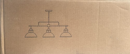Jushua 3-Light Matte Black Dimmable Industrial Kitchen Island Pendant with Shade - Picture 8 of 8