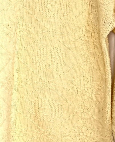 Vtg 70s Sasson Knit Sweater Yellow Crew Floral Size M USA - Picture 4 of 7
