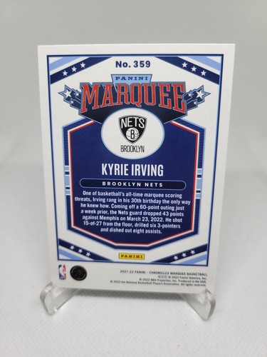 Kyrie Irving 2021-22 Panini Cronache 'Tendone' Gold Parallel #359 - Foto 2 di 2