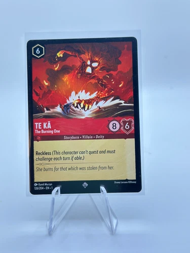 Te Ka-The Burning One Lorcana Disney, FIRST CHAPTER Super Rare Mint Reg