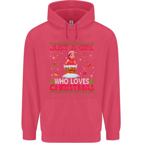 Just a Girl Who Loves Christmas Funny Childrens Kids Hoodie - Picture 48 of 68