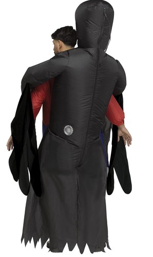 Scream Ghost Face Piggy Back Inflatable Costume Adult 1 Size Fits Most Fun World - Picture 2 of 5