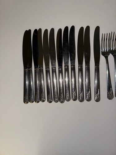 Majestic Posate Acciaio Inox 20 Forchette, 20 Coltelli In Scatola NOS "Woodbridge" - Foto 15 di 23