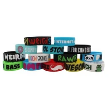 14 Piece Old School Emo Hot Topic Wristband Bracelet Lot