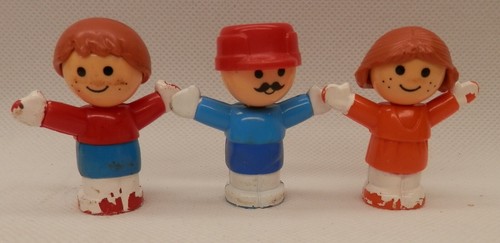 1980's Li'l Playmates Figures for use with 1986 Disney Train - Lot of 3 - Picture 1 of 4