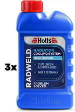 3x Holts Radweld Repair Radiator & Hoses Weld Stop Leak Cooling Car System 250ml