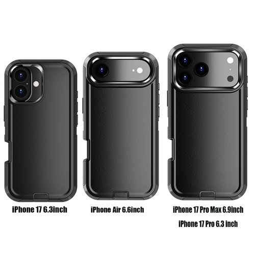 For iPhone 17 Pro Max Air 17 Phone Case Heavy Duty Shockproof 3-Layer Hard Cover - Picture 15 of 45