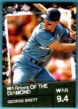 2020 Topps Warriors of the Diamond Black #WOD40 George Brett  # 025/299