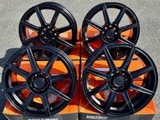 17" Black MR142 Alloy Wheels Fits Chevrolet Daewoo Dacia 4x100 Pcd Only