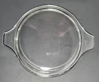 PYREX 474-C Vintage Clear Glass LID ONLY Round Replacement 474 C Handle Tabs