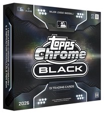 2026 TOPPS CHROME BLACK MLB BASEBALL HOBBY BOX (1 AUTO/13 Cards) Brand New QTY