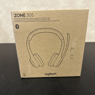 Logitech Zone 305 Wireless Bluetooth Headset Noise Canceling, Black