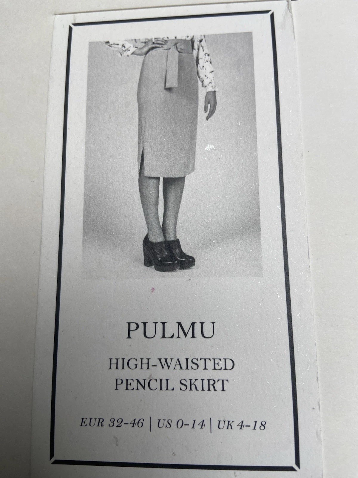 Named Clothing Pulmi High Waisted Pencil Skirt Sewing Pattern. Sealed.