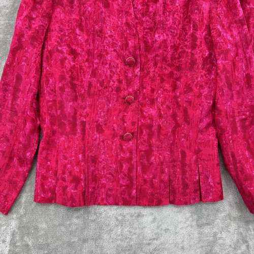 Vintage Anne Crimmins For Umi Collections Skirt Suit Womens 10 Silk Career Midi - Picture 7 of 16