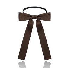Western Bow Ties for Men Women, Black/Red Colonel Satin Ribbon String Bow Brown