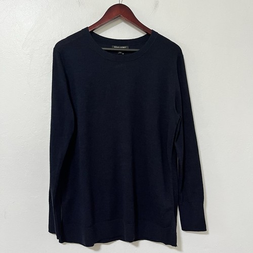 Banana Republic Herren Merino Extra Fine Wool Pullover Gr. L Navy Classic NEU - Bild 2 von 9