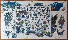 SET Of 5 Chris Garver Traditional Vintage Tattoo Flash Sheets Fun Cuty 1993
