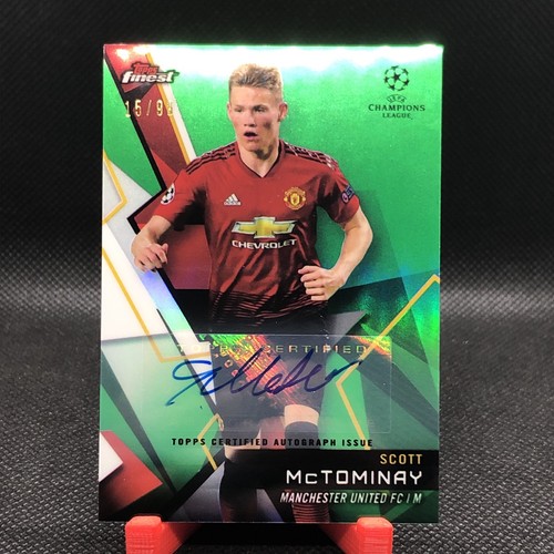 2018-19 Topps Finest Uefa Champions League Scott McTominay Auto Green /99 - Picture 2 of 3