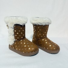New With Box Toddler Girls JUMPING BEANS Heart Boots Size 7T Kids Boots