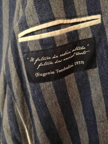 Tombolini 700€ Men' Blazer Jacket Cotton Size EU 50 ( M ) Made in Italy - Picture 13 of 18