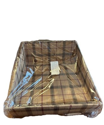 Longaberger Signature Plaid Covered Paper Tray Protector For Basket New In Box