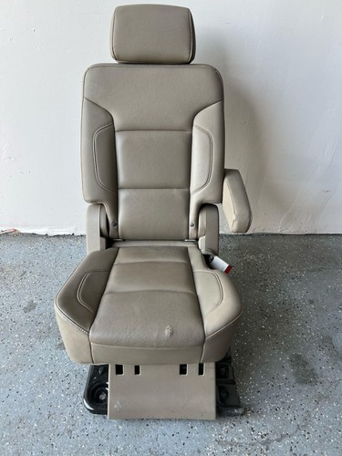 15-20 Chevy Suburban Tan Leather Rear Second Row Captains Bucket Chairs Seats - Picture 2 of 10