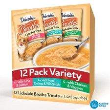 Delectables Cat Treats - Tuna, Salmon, Shrimp, Whitefish, Veg  Ch...