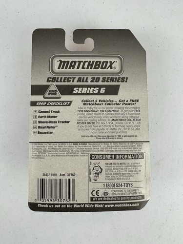MatchBox 1998 1999 Checklist Serie 6 #28 Pala Naso Trattore Nuovo con scatola - Foto 2 di 6