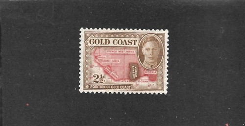 Gold Coast 1948 2 1/2d George VI Map Single Mint Hinged