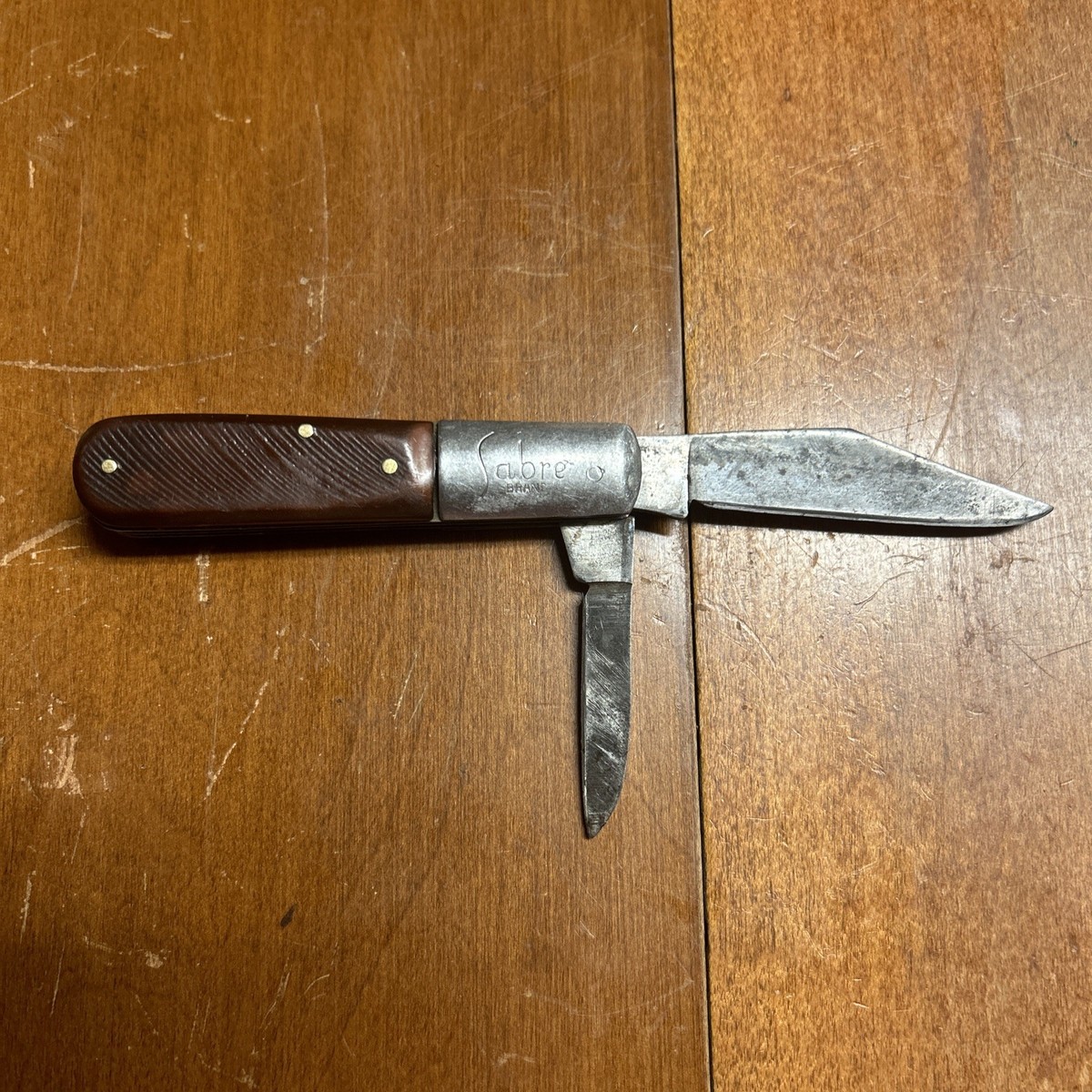 Vintage Pocket Knife Barlow Sabre Brand Two Blades Mid 20th