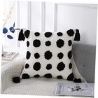  Super Soft Farmhouse Decorative Plush Throw Pillow 26" x 26" (Pack of 1) Black