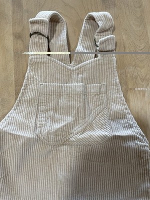 Volcom children Beige Corduroy Overall Jumpsuit M (8/10) Pockets