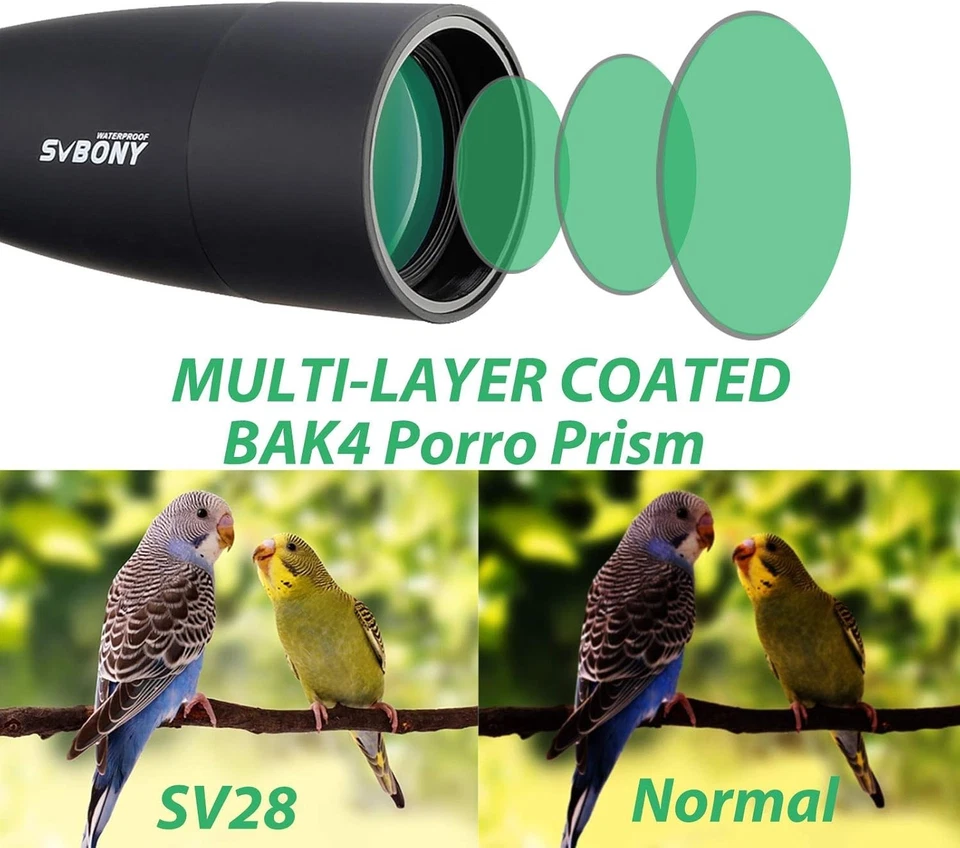 SV28 25-75x70 Black Spotting Scope HD BAK4 Prism Tripod - Image 2 of 4