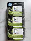 Hp 67Xl High Yield Tri-color Original Ink Cartridge, (3 Packs) Exp. 2026. New!