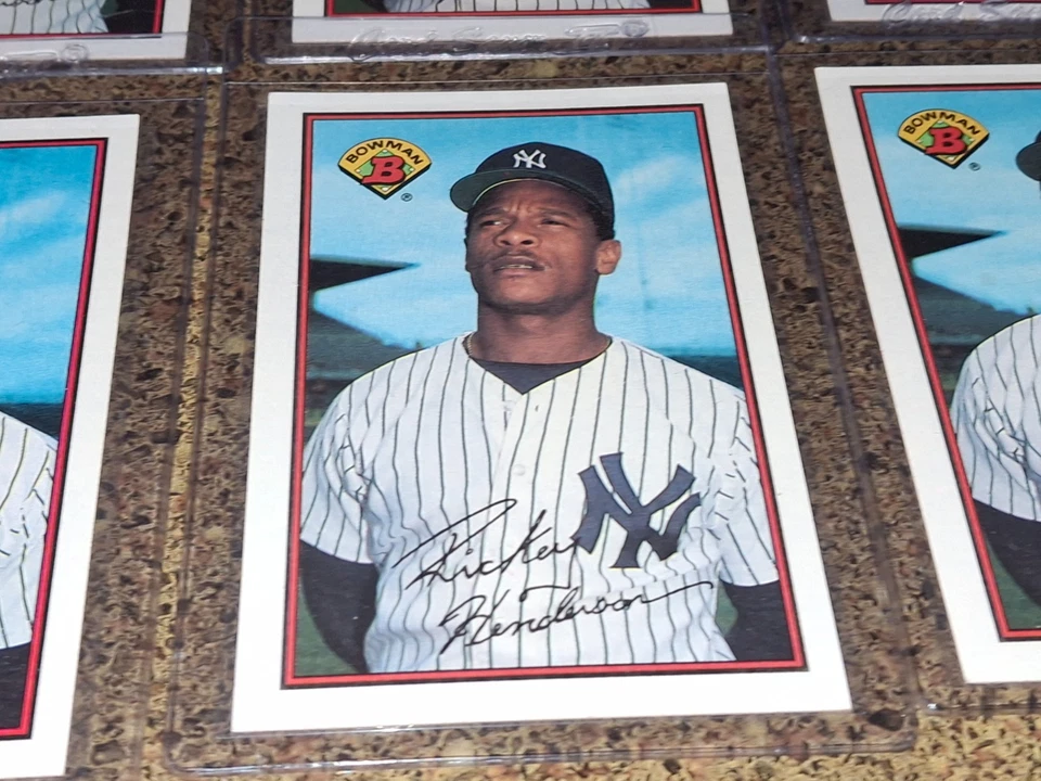 LOTE DE 16 1989 BOWMAN BB #181 RICKEY HENDERSON. - AFILADO Foto 4 de 4