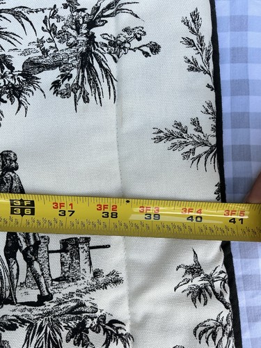 Thomasville - Set Of 2King Pillow Sham Black/Ivory Toile Cottage Country French - Picture 5 of 7