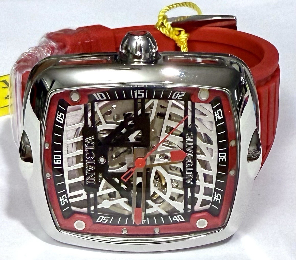 44mm Auto Skeleton | Silvertn & Red | DIABLO | Red Silicone