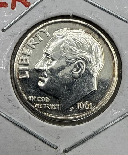 1961 Roosevelt Dime PROOF, 90% Silver.